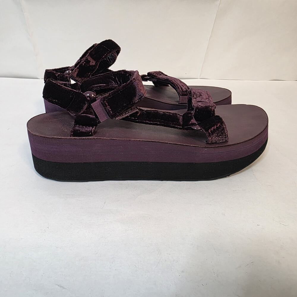 Teva Flatform Universal 1017443 Sandals Womens US 9 Fig Purple Velvet Platform - Picture 3 of 16